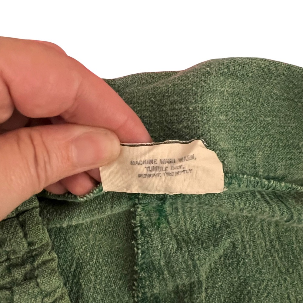 Vintage 70s Alfred Paquette Byer California Green Wide Leg High Waist Pants - Picture 5 of 12